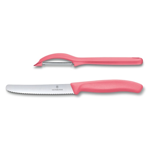 [6.7116.21L12] Set de cuchillo y pelador universal Trend Colors Rojo